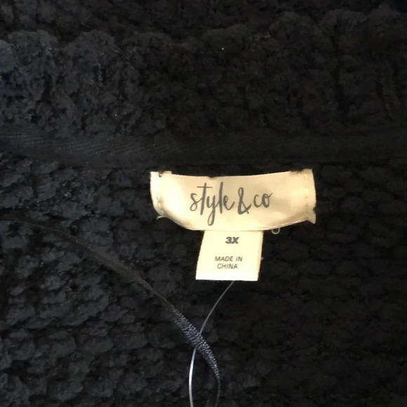 STYLE & CO. Black Teddy Bear Sweater - Picture 6 of 8